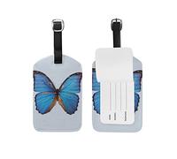 Moyyo Butterfly Luggage Tag Suitcase Tag Leather Travel Baggage Luggage Identify ID Tag Label for Suitcase Luggage Tag with Privacy Cover