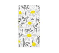 Moyyo Cute Bees Daisy Flowers Hand Towel Polyester Towel Sweat Towel Soft Lightweight Single-Sided Printing Hand Towel for Sport Gym Bathroom for Adults and Kids-30 x 15 inches