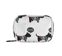 Moyyo Cute Black Dogs Weekly Pill Organiser 7 Day Pill Box with Bag, Multiple Pockets Travel Pill Boxes Tablet Box Portable Daily Medication Organizer Dosette Box for Vitamin Supplement