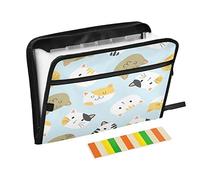 Moyyo Cute Cats Expandable File Organiser with 13 Pockets and Tabs, Document Organiser Folders for Paperwork A4, Expanding File Holder Document Wallet for Travel Office School