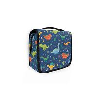 Moyyo Cute Jungle Dinosaurs Animal Travel Wash Bag - Organised Hanging Gym Camping Toiletry Bag - Portable Cosmetic Organiser for Women Girls Kids