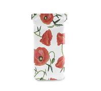Moyyo Cute Poppies Flowers Eyeglasses Case Soft Portable Sunglasses Case Pouch PU Leather Wallet Glasses Case Travel Eyewear Eyeglasses Case Pouch for Women Men