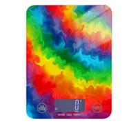 Moyyo Digital Kitchen Scales, Rainbow Colors Food Scale with Tempered Glass Plamform, Electronic Food Weighing Scale for Cooking and Baking, 1g/0.1oz Precise Graduation, 5g-5kg