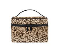 Moyyo Leopard Animal Print Hanging Makeup Bag Large Cosmetic Case Cosmetic Organizer Cosmetic Beauty Bag Travel Makeup Case Toiletry Organizer Bag Makeup Bags for Girls Kid Women