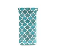 Moyyo Mermaid Scales Glitter Fish Eyeglasses Case Soft Portable Sunglasses Case Pouch PU Leather Wallet Glasses Case Travel Eyewear Eyeglasses Case Pouch for Women Girls