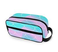 Moyyo Rainbow Mermaid Scales Wash Bag Travel Toiletry Bag Portable Wash Bag Hanging Toiletry Bag Cosmetic Bag Toiletry Bag for Women Men Kids Girls Boys