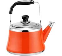 MOZ4dxy Electric Induction Kettle, 3L, Orange, 304 Stainless Steel, Lightweight, Traditional Vintage Spout, Stovetop or Stovetop Coffee Pot Tea Kettle
