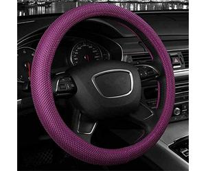 MOZA RACING The New Summer Ice Silk Breathable Cosy Soft 38 cm Lenkradabdeckung Car Handle, purple