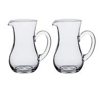 Mozacona 2pcs Glass Creamer Pitcher Sauce Serving Pitcher Milk Creamer Jug,300ml