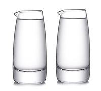 Mozacona 2pcs Small Pitchers Glass Creamer Sauce Serving Pitchers Milk Jugs Creamer Jugs,3oz,150ml