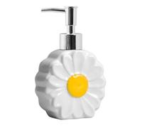 Mozacona Daisy Soap Dispenser Ceramic Liquid Dispenser Ceramic Lotion Bottle,9oz,270ml