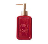 Mozacona Red Ceramics Retro Soap Dispenser Soap Bottle Lotion Bottle with Pump