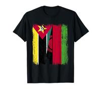 Mozambique Malawi Half Flag Mozambican Malawian Jersey T-Shirt