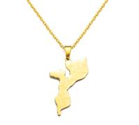 Mozambique Map With Cities Name Pendant Necklaces, Women Men African Moçambique Mozambican Jewelry Friendship Necklace For Women Men Jewelry Holiday Party Gift,White,45Cm Or 17.7 Inches