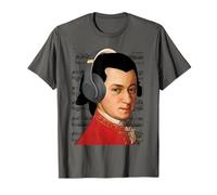 Mozart Amadeus Wolfgang Music Art With Wig Modern Earphones T-Shirt