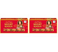 Mozart Balls 200g - Austrian Pralines Filled with Pistachio Marzipan, Hazelnut Praline & Marzipan Cream - Milk & Dark Chocolate Coated - Traditional Austrian Confectionery Gift Box (Pack of 2)