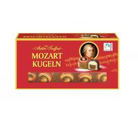 Mozart Balls 200g - Austrian Pralines Filled with Pistachio Marzipan, Hazelnut Praline & Marzipan Cream - Milk & Dark Chocolate Coated - Traditional Austrian Confectionery Gift Box