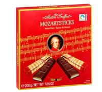 Mozart Bar 200g Gift Box - Premium Dark Chocolate with Marzipan & Pistachio Filling | Authentic Austrian Praline | Luxury Gift Chocolate for Sharing & Gifting