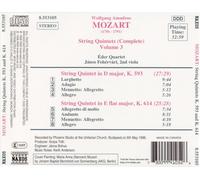 MOZART: COMPLETE STRING QUINTETS, VOL. 3 NEW CD