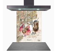 Mozart Glass Kitchen Splashback Claire Louise Multi 700mm x 750mm