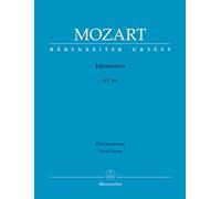 Mozart Idomeneo Vocal Score By Bärenreiter KV 366