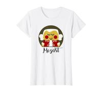 Mozart Kawaii Value Graphic T-Shirt, Women, White, L