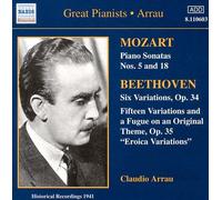 MOZART: PIANO SONATAS NOS. 5 & 18; BEETHOVEN: SIX VARIATIONS OP. 34; EROICA VARI