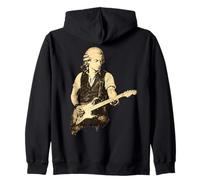 Mozart Playing Electric Guitar Wolfgang Amadeus Rock Music Zip Hoodie