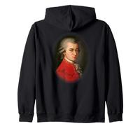 Mozart Portrait Classical Music Lover Vintage Art Zip Hoodie