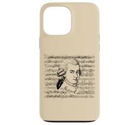 Mozart Portrait with Classical Sheet Music Composer Art Case for iPhone 13 Pro Max