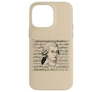 Mozart Portrait with Classical Sheet Music Composer Art Case for iPhone 14 Pro Max