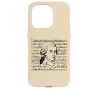 Mozart Portrait with Classical Sheet Music Composer Art Case for iPhone 15 Pro