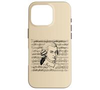 Mozart Portrait with Classical Sheet Music Composer Art Case for iPhone 16 Pro