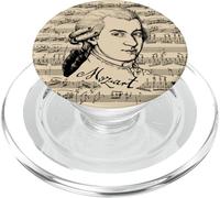Mozart Portrait with Classical Sheet Music Composer Art PopSockets PopGrip for MagSafe