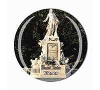 Mozart Statue Vienna Austria Fridge Magnet Travel Souvenir Gift Home Kitchen Refrigerator Decoration Magnetic Sticker Crystal Magnet Collection