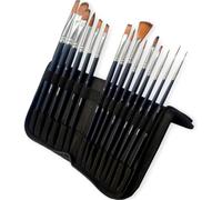 MozArt Supplies Paint Brushes Set - 15 Painting L, 15 With Case