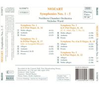 MOZART/WARD/NORTHERN CHAMBER ORCHESTRA: SYMPHONIES 1-5 - CD