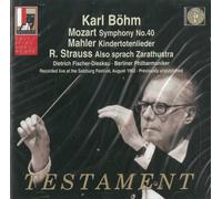 Mozart: Symphony No.40; Mahler: Kindertotenlieder; Strauss: Also sprach Zarathustra by Dietrich Fischer-Dieskau, Berlin Philharmonic Orchestra, Karl Bohm (2014-02-11)