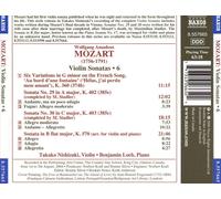 MOZART: VIOLIN SONATAS NOS. 29 & 30; SIX VARIATIONS, K. 360 NEW CD