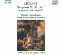 MOZART / WORDSWORTH - SYMPHONIES 27 33 36 - cd - G3z