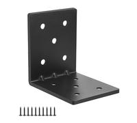 MOZCORN 4 PCS Heavy Duty Steel Corner Brackets, 6"x6"x5" 90 Degree L Right Angle Bracket, DIY L Shelf Brackets, Metal Joint Timber Connector Support for Wood Shelves, Furniture