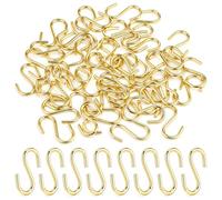 Mozeat Lens 50 Pcs 1 Inch Small S Hooks for Hanging S Shaped Hanging Hooks Mini Heavy Duty Ornament S-Hook for Jewelry, Necklaces, Plants, Lights, Potted Plants, Keychain