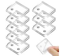 Mozeat Lens Shower Curtain Clips,8 Pack Self Adhesive Shower Splash Guard Clear Windproof Splash Clips for Shower Liners Curtains,Easy to Install, No Tools Required