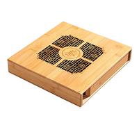 Mozentea Bamboo Puerh Tea Cake Box with Drawer, Pu Erh Tea Storage Organizer for Pu Erh Tea Lover to Holder and Storage B-P-H-1 (1 Drawer)