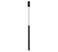 Mozeny Black Long Tube Pendant Light Kitchen Island & Bedroom Spotlights (Color: Warm Light, Size: Height-50cm)