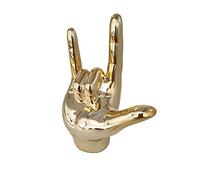 mozhixue Hand Decor Finger Gesture Statue Gold I Love You Sign Modern Art Stand Ring Holder Sculpture Decorative Objects Language Gifts for Couples Bedroom Shelf Coffee Table Centerpiece