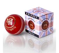 Mozi Sports® Leather Cricket Ball Senior Hand Stitched Match Quality Balls Weight 5.50oz (Red)