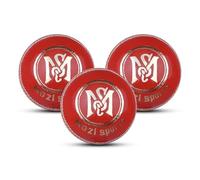 Mozi Sports® Youth Junior Cricket Ball Leather School Club Balls Weight 135gm (3x Red Leather)