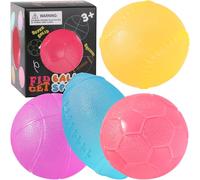 MoZkkiz 4 Pack Fidget Toys Stress Balls, Malt Sugar Squishy Sensory Stress Balls for Kids & Adults | Slow-Rise Gel Fidget Toys, Anxiety Relief, Autism Support, Classroom Prizes | Squishy Toy