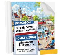 MOZOOSON Puzzle Saver Peel 40cm x 20m, Massive 65.6ft Roll Save Up to 20 x 1000-Piece Jigsaw Puzzles, Heavy-Duty Aluminum Foil Large Puzzle Adhesive Sheets